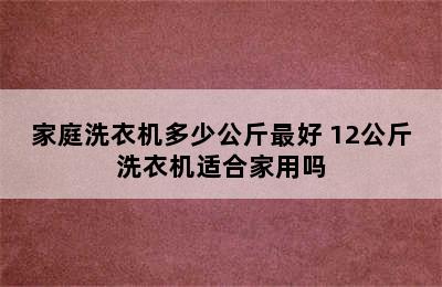 家庭洗衣机多少公斤最好 12公斤洗衣机适合家用吗